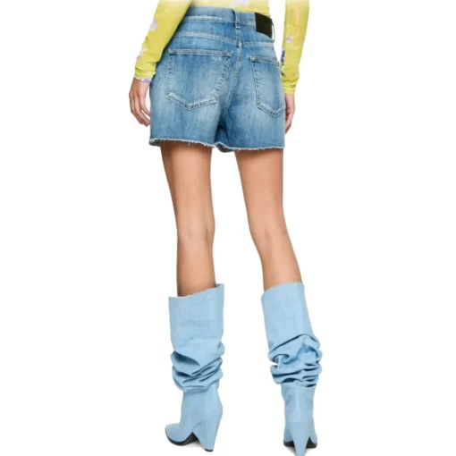 Dondup - Shorts with Frayed Bottom - Blue - Trousers - Luxury Exclusive Collection - Avvenice^ Trousers
