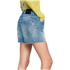 Dondup - Shorts with Frayed Bottom - Blue - Trousers - Luxury Exclusive Collection - Avvenice^ Trousers