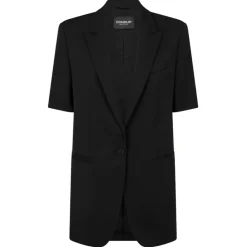 Dondup - Single Breasted Short Sleeve Blazer - Black - Jacket - Luxury Exclusive Collection - Avvenice^ Jackets