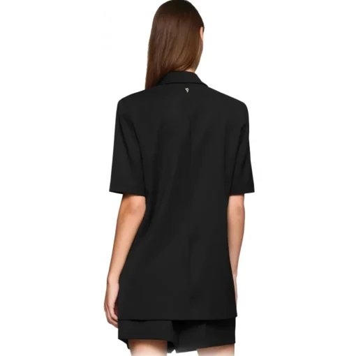 Dondup - Single Breasted Short Sleeve Blazer - Black - Jacket - Luxury Exclusive Collection - Avvenice^ Jackets