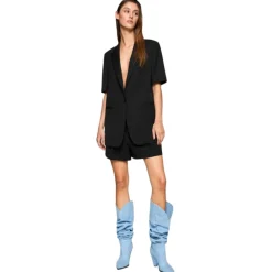 Dondup - Single Breasted Short Sleeve Blazer - Black - Jacket - Luxury Exclusive Collection - Avvenice^ Jackets