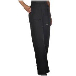 Dondup - Sporty Model Made of Fleece Cotton - Black - Trousers - Luxury Exclusive Collection - Avvenice^ Trousers