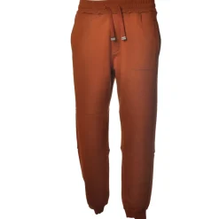 Dondup - Sporty Model with Logo in Contrasting Color - Brick - Trousers - Luxury Exclusive Collection - Avvenice^ Trousers
