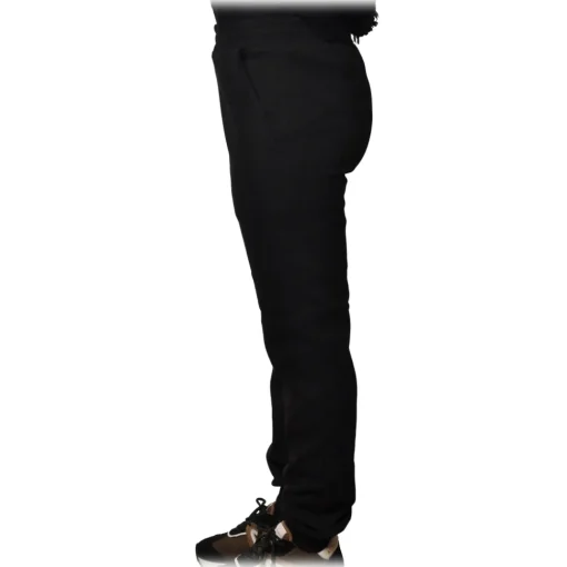 Dondup - Sporty Trousers with Elastic - Black - Trousers - Luxury Exclusive Collection - Avvenice