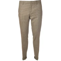 Dondup - Trousers Gaubert Model in Piedepull Pattern - Beige - Trousers - Luxury Exclusive Collection - Avvenice^ Trousers