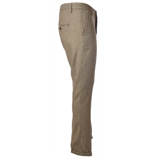 Dondup - Trousers Gaubert Model in Piedepull Pattern - Beige - Trousers - Luxury Exclusive Collection - Avvenice^ Trousers