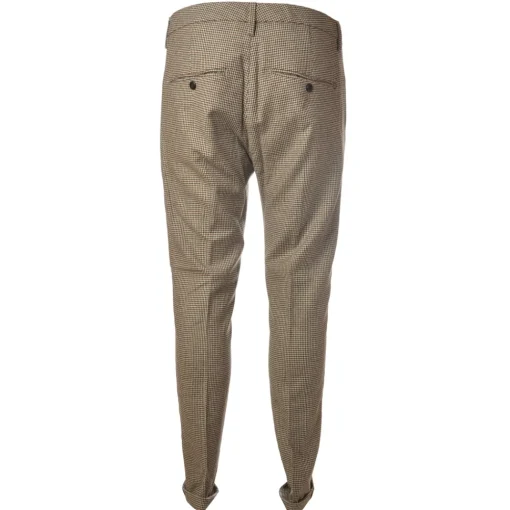 Dondup - Trousers Gaubert Model in Piedepull Pattern - Beige - Trousers - Luxury Exclusive Collection - Avvenice^ Trousers