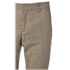 Dondup - Trousers Gaubert Model in Piedepull Pattern - Beige - Trousers - Luxury Exclusive Collection - Avvenice^ Trousers