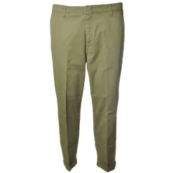 Dondup - Trousers in Faded Cotton - Green - Trousers - Luxury Exclusive Collection - Avvenice^ Trousers