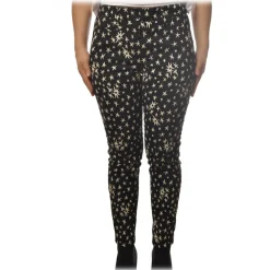 Dondup - Trousers Model Perfect with Star Print - Black - Trousers - Luxury Exclusive Collection - Avvenice^ Trousers