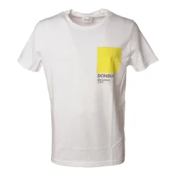 Dondup - T-shirt with Colored Geometric Detail - White - T-shirt - Luxury Exclusive Collection - Avvenice^ T-shirt