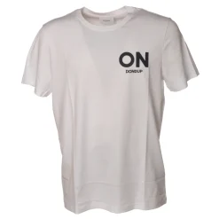 Dondup - T-shirt with Contrasting Embroidery - White - T-shirt - Luxury Exclusive Collection - Avvenice^ T-shirt