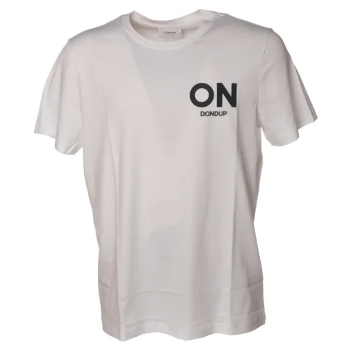 Dondup - T-shirt with Contrasting Embroidery - White - T-shirt - Luxury Exclusive Collection - Avvenice^ T-shirt