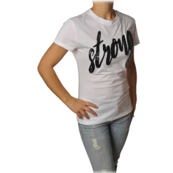 Dondup - T-shirt with Strong Writing - White - T-shirt - Luxury Exclusive Collection - Avvenice^ T-shirt