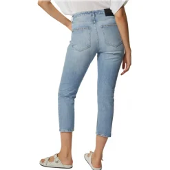 Dondup - Unwashed Canvas Cropped Jeans - Blue - Trousers - Luxury Exclusive Collection - Avvenice^ Trousers