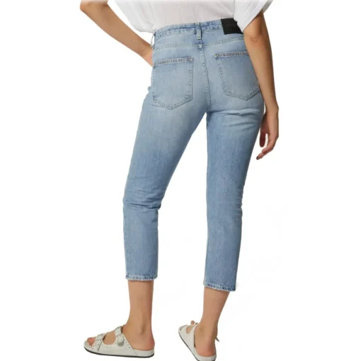 Dondup - Unwashed Canvas Cropped Jeans - Blue - Trousers - Luxury Exclusive Collection - Avvenice^ Trousers