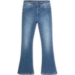 Dondup - Washed Canvas Trumpet Jeans - Blue - Trousers - Luxury Exclusive Collection - Avvenice