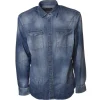 Dondup - Washed Denim Shirt with Buttons - Denim Blue - Shirt - Luxury Exclusive Collection - Avvenice^ Shirts