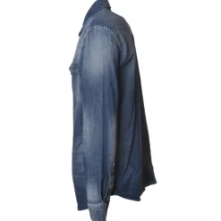 Dondup - Washed Denim Shirt with Buttons - Denim Blue - Shirt - Luxury Exclusive Collection - Avvenice^ Shirts
