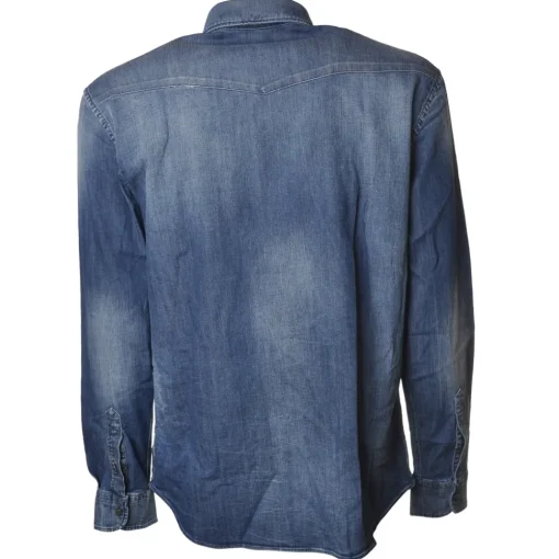 Dondup - Washed Denim Shirt with Buttons - Denim Blue - Shirt - Luxury Exclusive Collection - Avvenice^ Shirts