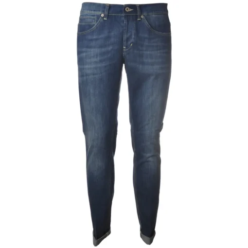 Dondup - Washed Tapered Leg Jeans - Blue Jeans - Trousers - Luxury Exclusive Collection - Avvenice