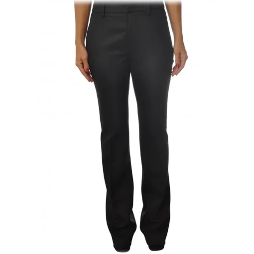 Dondup - Wide Leg Trousers Saffie Model - Black - Trousers - Luxury Exclusive Collection - Avvenice^ Trousers