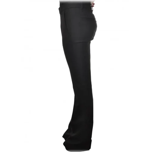 Dondup - Wide Leg Trousers Saffie Model - Black - Trousers - Luxury Exclusive Collection - Avvenice^ Trousers