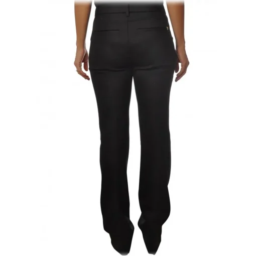 Dondup - Wide Leg Trousers Saffie Model - Black - Trousers - Luxury Exclusive Collection - Avvenice^ Trousers