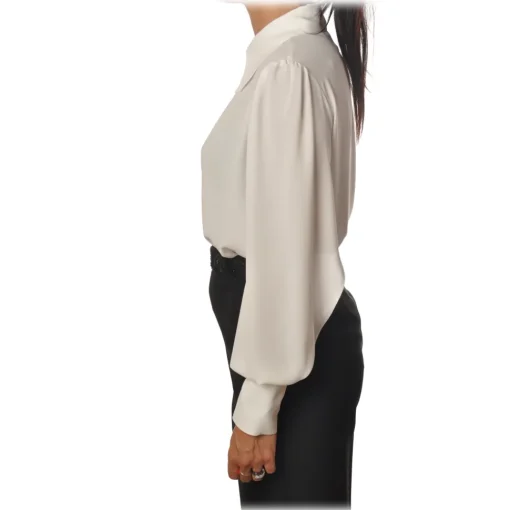 Elisabetta Franchi - Body with Long Sleeve - White - Shirt - Made in Italy - Luxury Exclusive Collection - Avvenice^ Shirts