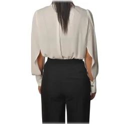 Elisabetta Franchi - Body with Long Sleeve - White - Shirt - Made in Italy - Luxury Exclusive Collection - Avvenice^ Shirts