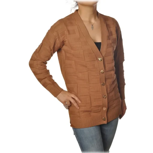 Elisabetta Franchi - Cardigan with Jewel Buttons - Mou - Pullover - Made in Italy - Luxury Exclusive Collection - Avvenice^ Knitwears