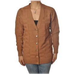 Elisabetta Franchi - Cardigan with Jewel Buttons - Mou - Pullover - Made in Italy - Luxury Exclusive Collection - Avvenice^ Knitwears