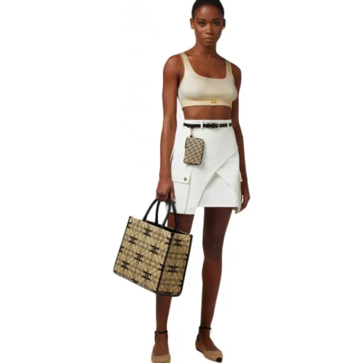 Elisabetta Franchi - Coated Crop Top - Gold - Top - Made in Italy - Luxury Exclusive Collection - Avvenice^ Tops