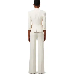 Elisabetta Franchi - Double-Breasted Screwed Jacket - Butter - Jacket - Made in Italy - Luxury Exclusive Collection - Avvenice