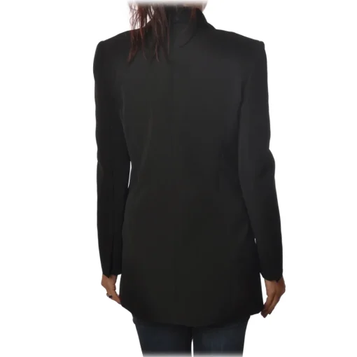 Elisabetta Franchi - Double-Breasted Model with Long Sleeve - Black - Jacket - Made in Italy - Luxury Exclusive Collection - Avvenice^ Jackets