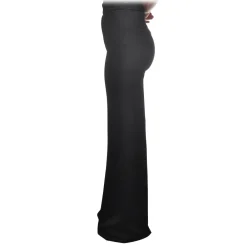Elisabetta Franchi - High Waisted Wide Leg Trousers - Black - Trousers - Made in Italy - Luxury Exclusive Collection - Avvenice