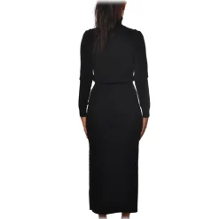 Elisabetta Franchi - High Neck Sheath Dress - Black - Dress - Made in Italy - Luxury Exclusive Collection - Avvenice^ Dresses