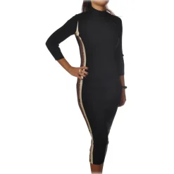 Elisabetta Franchi - High-Neck Sheath Dress - Black - Dress - Made in Italy - Luxury Exclusive Collection - Avvenice^ Dresses