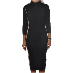 Elisabetta Franchi - High-Neck Sheath Dress - Black - Dress - Made in Italy - Luxury Exclusive Collection - Avvenice^ Dresses