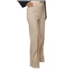 Elisabetta Franchi - High-Waisted Model with Wide Leg - Beige - Trousers - Made in Italy - Luxury Exclusive Collection - Avvenice^ Trousers