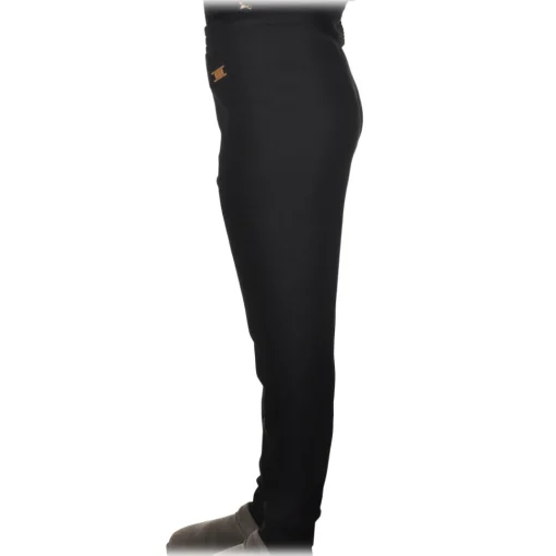 Elisabetta Franchi - High-Waisted Model - Black - Trousers - Made in Italy - Luxury Exclusive Collection - Avvenice^ Trousers