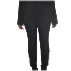 Elisabetta Franchi - High-Waisted Model Without Pockets - Black - Trousers - Made in Italy - Luxury Exclusive Collection - Avvenice