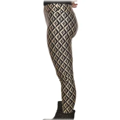 Elisabetta Franchi - Leggings with Logo Pattern - White/Black - Trousers - Made in Italy - Luxury Exclusive Collection - Avvenice^ Trousers