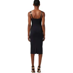 Elisabetta Franchi - Midi Dress with Bow Detail - Black - Dress - Made in Italy - Luxury Exclusive Collection - Avvenice