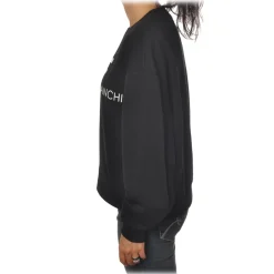 Elisabetta Franchi - Oversized Sweatshirt with Logo - Black - Sweatshirt - Made in Italy - Luxury Exclusive Collection - Avvenice^ Sweatshirts