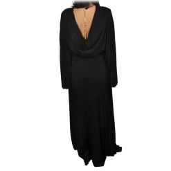 Elisabetta Franchi - Pleated Lurex Fabric Dress - Black - Dress - Made in Italy - Luxury Exclusive Collection - Avvenice^ Jackets | Dresses