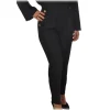 Elisabetta Franchi - Regular Waist Model with Zip - Black - Trousers - Made in Italy - Luxury Exclusive Collection - Avvenice^ Trousers