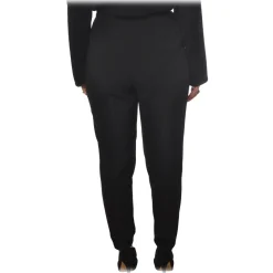 Elisabetta Franchi - Regular Waist Model with Zip - Black - Trousers - Made in Italy - Luxury Exclusive Collection - Avvenice^ Trousers