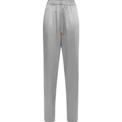 Elisabetta Franchi - Shiny Crepe Jogger Trousers - Grey - Trousers - Made in Italy - Luxury Exclusive Collection - Avvenice^ Trousers