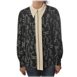 Elisabetta Franchi - Shirt with Long Sleeve - Black - Shirt - Made in Italy - Luxury Exclusive Collection - Avvenice^ Shirts